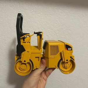 CAT Yellow Double Drum Road Roller Toy for Kids